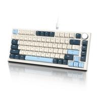ATTACK SHARK K85 Rapid Trigger 75 % filaire pour clavier de jeu mécanique avec interrupteur magnétique réglable et bouton programmable, touches PBT rétroéclairées TKL RVB pour Windows Mac Gamer (bleu)