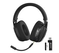 ATTACK SHARK L60 Casque Gaming sans Fil, 2,4G/BT/3,5mm Ultra-léger Headset avec Haut-parleurs de 40mm, Circum-aural, Mics Détachables à Réduction de Bruit, Son Surround 3D, PC/Mac/PS, Noir