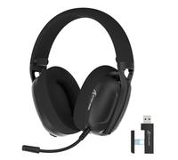 ATTACK SHARK L80 Casque de Jeu sans Fil Ultra Léger, BT 5.3, 2.4G, Filaire 3.5mm, 50H, Haut-Parleurs Pro-G de 40 mm, Casque de Jeu avec Microphone à Réduction de Bruit, pour PC, Mac et Mobile - Noir