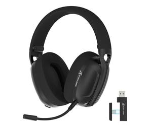 ATTACK SHARK L80 Casque de Jeu sans Fil Ultra Léger, BT 5.3, 2.4G, Filaire 3.5mm, 50H, Haut-Parleurs Pro-G de 40 mm, Casque de Jeu avec Microphone à Réduction de Bruit, pour PC, Mac et Mobile - Noir