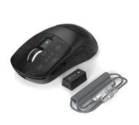 ATTACK SHARK PixArt PAW3950MAX Souris de jeu sans fil R6 42 000 DPI, souris d'ordinateur ergonomique ultra légère 39 g, pilote Web à taux d'interrogation 8K, BT5.2/2,4 GHz/souris filaire trimode avec