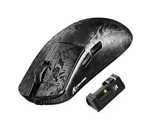 ATTACK SHARK R11 Ultra Souris Gaming en Fibre de Carbone 8000Hz sans Fil, 49g Superlight, 42000 DPI, 20000 FPS, Nordic 52840, PAW3950MAX, Revêtement Ice-Feel, BT/2.4G/Filaire, PC/Mac, Noir Forgé