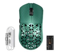 ATTACK SHARK R5 Ultra Souris Gaming en Fibre de Carbone 8000Hz sans Fil, 39g Superlight, 42000DPI, Capteur PAW3950MAX, Nordic 52840, Bluetooth/2.4G/USB-C Filaire, avec Câble Spirale 8K, PC/Mac, Vert