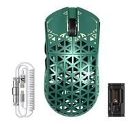 ATTACK SHARK R5 Ultra Souris Gaming en Fibre de Carbone 8000Hz sans Fil, 39g Superlight, 42000DPI, Capteur PAW3950MAX, Nordic 52840, Bluetooth/2.4G/USB-C Filaire, avec Câble Spirale 8K, PC/Mac, Vert