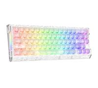 ATTACK SHARK R68 HE Clavier Gaming Magnétique 8000Hz, Fibre de Carbone Forgée & Aluminium CNC, Rapid Trigger 0,005 mm, Effet Hall, 60% Filaire RGB, Snap Tap, US QWERTY, Blanc Glacial