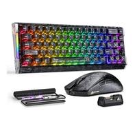 ATTACK SHARK R68 HE Ensembles Clavier Magnétique Filaire, Souris de Jeu Sans Fil R11 ULTRA en Fibre de Carbone, 8000Hz Rapid Trigger, 0,005mm RT Accuracy, Souris SUPERLIGHT 49g, 42000DPI, Ink Shade
