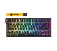 ATTACK SHARK R82 HE Clavier 8000Hz Rapid Trigger, Clavier Gamer Filaire RGB 75% avec Précision RT de 0,005 mm avec Interrupteur Magnétique, Actionnement Réglable, Snap Tap, pour PC/Mac, Noir