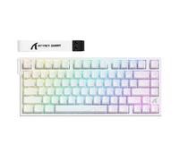 ATTACK SHARK R82 HE Clavier 8000Hz Rapid Trigger, Clavier Gamer Filaire RGB 75% avec Précision RT de 0,005 mm avec Interrupteur Magnétique, Actionnement Réglable, Snap Tap, pour PC/Mac, Contour Blancs