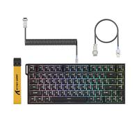 ATTACK SHARK R82 HE Clavier Gaming Filaire 75 %, Switch Magnétique, Polling Rate 8000 Hz, Précision Ultra de 0,005 mm RT, RVB, 5 Couches d’Absorption Sonore, avec Câble LED C01ULTRA (Noir)