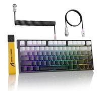 ATTACK SHARK R82HE Clavier de jeu mécanique filaire à déclenchement rapide 75 %, interrupteur magnétique à effet Hall, actionnement réglable, taux de polling de 8 kHz, latence de 0,08 ms avec câble