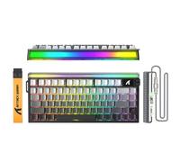 ATTACK SHARK R85 HE Clavier de jeu filaire magnétique 75 %, taux de polling 8 kHz, déclenchement rapide, précision RT de 0,005 mm, taux de scan 256 K, remplaçable à chaud, clavier PC pilote Web pour