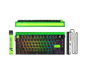 ATTACK SHARK R85 HE Clavier de jeu filaire magnétique 75 %, taux de polling 8 kHz, précision RT de 0,005 mm, taux de scan 256 K, remplaçable à chaud, clavier PC pilote Web pour joueur/Windows/Mac