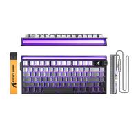 ATTACK SHARK R85 HE Clavier Gaming Filaire 75% avec Câble LED C01ULTRA, Interrupteurs Magnétiques, Logiciel Multifonction, RVB, Molette, 8000Hz, Technologie RT 0.005mm (Nuit au Clair de Lune)
