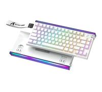 ATTACK SHARK R85HE Clavier de jeu mécanique RVB filaire 75 % effet Hall avec polling 8K, précision RT 0,05 mm, latence 0,08 MS, interrupteur magnétique, amortissement sonore 5 couches, pilote pour PC