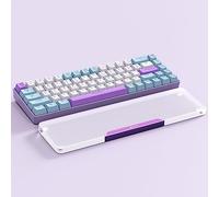Attack Shark Repose-poignet Acrylique pour 68 Touches, Repose-paume en Alliage d'Aluminium, Repose-bras Transparent, Support de Poignet Ergonomique Anti-Dérapant pour Clavier Mécanique TKL -Violet