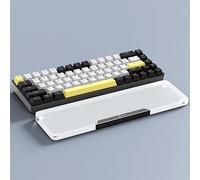 Attack Shark Repose-poignet Acrylique pour 68 Touches, Repose-paume en Alliage d'Aluminium, Repose-bras Transparent, Support de Poignet Ergonomique Anti-Dérapant pour Clavier Mécanique TKL -Noir
