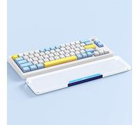 Attack Shark Repose-poignet Acrylique pour 87 Touches, Repose-Paume en Alliage d'Aluminium, Repose-bras Transparent, Support de Poignet Ergonomique Anti-Dérapant pour Jeu/Maison/Bureau -Bleu