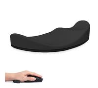 Attack Shark Repose-poignet de Souris en Silicone, Support de Poignet de Souris Ergonomique, Anti-fatigue, Glisse en Douceur, Portable Léger, pour la Maison, le Bureau, le Jeu - Main Gauche Noire