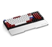 ATTACK SHARK Repose-Poignets pour Clavier en Acrylique CNC, Plein Format 98 Touches, Support Ergonomique de Paume, Antidérapant, Transparent Givré, pour Clavier Mécanique, Gaming et Bureau