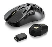 ATTACK SHARK RS6 Ultra Gaming Mouse, Hot-Swap Battery, Wireless, 8000Hz | PAW3955MAX Sensor, 52000 DPI, Triple Mode (BT5.2/2.4G/Wired), Optical Switches, Ice Coating for Esports FPS