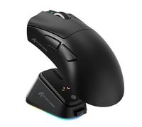 ATTACK SHARK V3 PRO BK52820 IC BK52820 IC Souris de jeu sans fil avec station de charge magnétique et capteur DPI-PAW3311 62 g, filaire/BT/2,4 GHz programmable, BK52820 IC pour PC Mac et ordinateur
