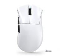 ATTACK SHARK V3 Souris Gaming sans Fil, Ultra-légère 65g, Capteur Optique PAW3311 25K DPI, 1K Polling, Mechanical Switch, 2,4G/BT/USB Filaire, Ergonomique pour e-Sport/Office, PC/Mac/Win/PS - Blanche