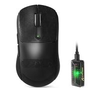 ATTACK SHARK V5 Souris Gamer sans Fil, 53g, Interrupteurs Optiques, Puce Nordic 52840, Capteur PAW3950MAX, Récepteur 8KHz LED, 20000 FPS, 42000 DPI, BT/2.4GHz/Filaire, 500mAh (Noir + Grip Tape)