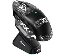 ATTACK SHARK V6 65g Superlight Mouse with Magnetic Charging Dock, PixArt PAW3311 Gaming Sensor, 25000 DPI, 500 mAh Battery, BT/Wireless/Wired Ergonomic Mice with Thumb Rest, for Win11/Xbox/PS/Mac