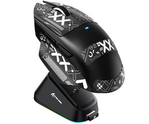 ATTACK SHARK V6 65g Superlight Mouse with Magnetic Charging Dock, PixArt PAW3311 Gaming Sensor, 25000 DPI, 500 mAh Battery, BT/Wireless/Wired Ergonomic Mice with Thumb Rest, for Win11/Xbox/PS/Mac