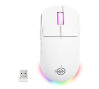 ATTACK SHARK X MAGIC-REFINER G6 Souris de jeu sans fil, 72 g légère, 24 000 DPI, taux d'interrogation de 1000 Hz, souris de jeu sans fil/filaire BT/2,4G, RVB, batterie 750 mAh, avec bande
