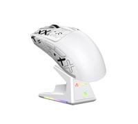 ATTACK SHARK X1 Souris de jeu avec station d'accueil de charge RVB, capteur de jeu PixArt PAW3395PRO, souris de jeu sans fil/sans fil BT/2,4 G avec bande adhérente, 40 000 DPI, 53 g Super light Mice