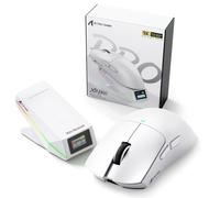 ATTACK SHARK X11 Pro V2 Souris Gaming sans Fil avec Dock TFT, Blanc A | Station de Charge Magnétique, Ultra Légère 69g, 1000Hz, 100 Millions de Clics, Capteur PAW3315, Jusqu’à 30000 DPI,Tri Mode