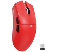 ATTACK SHARK X11SE Souris de Jeu sans Fil, Ultra-légère, 63g, avec Capteur PixArt PAW3311, 22000 PPP, Trimode BT/2,4GHz/Filaire, 1000 Hz, Batterie 300mAh, Double Pilote, pour PC/Mac (Rouge)