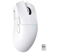ATTACK SHARK X11SE Souris de Jeu Sans Fil, Ultra-légère, 63g, avec Capteur PixArt PAW3311, 22000 ppp, Trimode BT/2,4GHz/filaire, 1000 Hz, Batterie 300 mAh, Double Pilote, pour PC/Mac (Blanche)