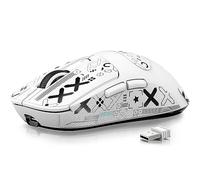ATTACK SHARK X3 49g Superlight Mouse avec Bande, Capteur de Jeu PixArt PAW3395, Souris de Jeu sans Fil/Filaire BT/2.4G, 6 DPI 26000, Batterie 200 Heures, Souris de Bureau pour Win11/Xbox/PS/Mac
