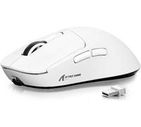ATTACK SHARK X3 Souris de jeu sans fil, souris d'ordinateur ergonomique 49 g, triple modes, capteur optique 26K DPI, autonomie de la batterie 200 h, boutons programmables, accessoires de jeu pour