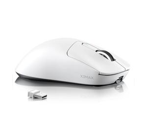 ATTACK SHARK X3MAX 49g Superlight Mouse, PixArt PAW3950 Gaming Sensor, BT/2.4G Wireless/Wired Gaming Mouse, 6 Adjustable DPI up to 42000, 200 Hrs Battery, Office Mice for Win11/Xbox/PS/Mac (White)