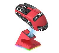 ATTACK SHARK X6 Souris Superlight 49 g avec Station de Chargement magnétique, capteur de Jeu PixArt PAW3395, Souris de Jeu sans Fil/Filaire BT/2,4 G, 26 000 DPI, Souris de Bureau X3 améliorée