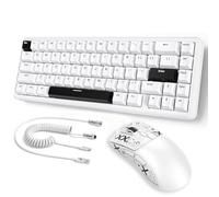 Attack Shark X65 HE Clavier à commutation magnétique filaire et souris R1, clavier de jeu à déclenchement rapide, taux d'interrogation de 8 kHz, actionnement réglable, BT/2,4 G/souris filaire, 18 K