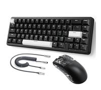 ATTACK SHARK X65 HE Clavier à commutation magnétique filaire et souris R1, clavier de jeu à déclenchement rapide, taux d'interrogation de 8 kHz, actionnement réglable, BT/2,4 G/souris filaire, 18 K