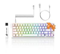 ATTACK SHARK X68 Clavier de jeu filaire avec interrupteur magnétique Blanc Pro