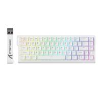 ATTACK SHARK X68 HE Clavier 8000Hz Rapid Trigger, Clavier Gamer Filaire RGB 60% avec Précision RT de 0,01 mm avec Interrupteur Magnétique, Actionnement Réglable, Snap Tap, pour PC/Mac, Blanc