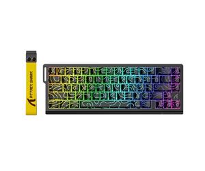 ATTACK SHARK X68 HE Clavier 8000Hz Rapid Trigger, Clavier Gamer Filaire RGB 60% avec Précision RT de 0,01 mm avec Interrupteur Magnétique, Actionnement Réglable, Snap Tap, pour PC/Mac, Contours Noirs