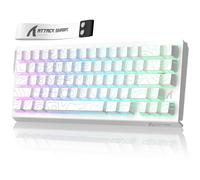 ATTACK SHARK X68 HE Clavier à déclenchement rapide 8000 Hz, précision RT 0,01 mm, clavier de jeu filaire avec interrupteur magnétique, actionnement réglable, déclenchement rapide, Snap Tap, éclairage