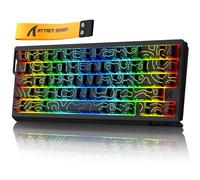 ATTACK SHARK X68 HE Clavier à déclenchement rapide 8000 Hz, précision RT 0,01 mm, clavier de jeu filaire avec interrupteur magnétique, actionnement réglable, déclenchement rapide, Snap Tap, éclairage