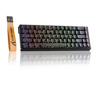 ATTACK SHARK X68MAX HE Clavier de Jeu Filaire en Aluminium à gâchette Rapide avec interrupteurs magnétiques, précision RT de 0,005mm,actionnement réglable,8KHz,Latence de 0.08ms,RVB(Contours Noirs)