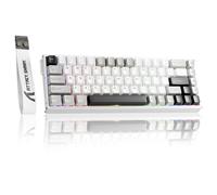 ATTACK SHARK X68MAX HE Clavier de Jeu Filaire en Aluminium à gâchette Rapide avec interrupteurs magnétiques, précision RT de 0,005mm,actionnement réglable,8KHz,Latence de 0.08ms,RVB (Blanc)