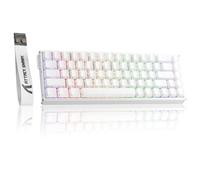 ATTACK SHARK X68MAX HE Clavier de Jeu Filaire en Aluminium à gâchette Rapide avec interrupteurs magnétiques, précision RT de 0,005mm,actionnement réglable,8KHz,Latence de 0.08ms,RVB (Contours Blancs)