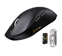 ATTACK SHARK X8 Ultra 8KHz Souris Gaming Sans Fil, 55g Ultraléger, Nordic52840, PAW3950MAX, 42KDPI, BT/2.4Ghz/Filaires, Revêtement Nano Frais, Grosses Mains, 500mAh, SW & Web Driver,Pour PC/Mac (Noir)
