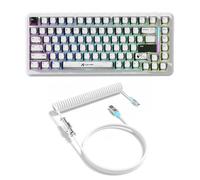 ATTACK SHARK X82PRO HE Clavier Magnétique Sans Fil 75 % avec Déclenchement Rapide, Clavier Gaming Filaire 8000, Switchs à Effet Hall à Actionnement Réglable, QWERTY, RGB, C01 Câble Spiralé RGB -Comic